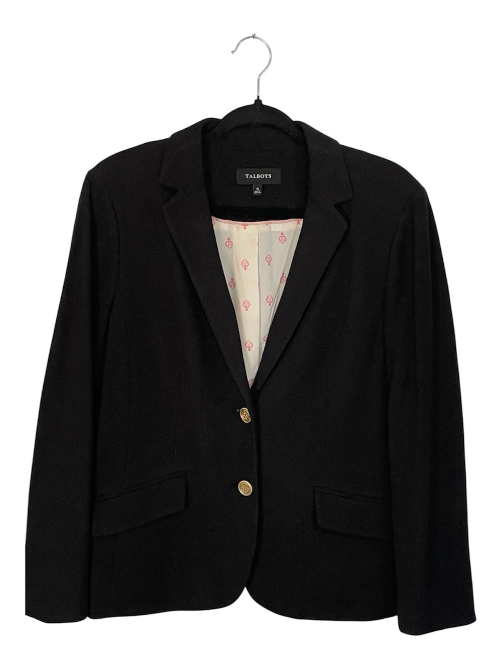 Talbots Black Blazer with Gold Buttons